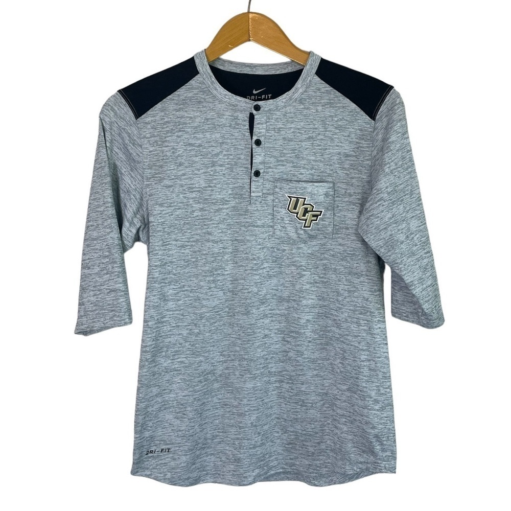 Nike Dri-Fit Men’s UCF Shirt Top 3/4 Henley Size Small University Of Central Fl